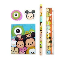 Disney Tsum Tsum 5pcs Stationery Set Notepad Ruler Eraser Pencil Pencil ... - $4.21