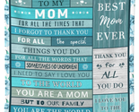Mother&#39;s Day Gifts for Mom Her Women, Letter Flannel Throw Blanket 60&quot;X5... - $28.76