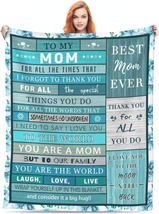 Mother&#39;s Day Gifts for Mom Her Women, Letter Flannel Throw Blanket 60&quot;X50&quot; Gift  - £23.06 GBP