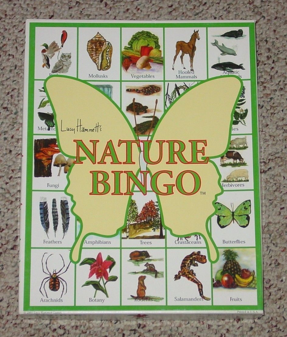 BINGO NATURE BINGO GAME  2001 LUCY HAMMETT COMPLETE EXCELLENT - $15.00
