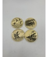 Lot of 4 Waterfowl Coasters Cork Back - $11.73