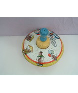 Vintage Pressed Steel Metal OHIO ART Toy Spinning Top Circus Train Desig... - $21.73