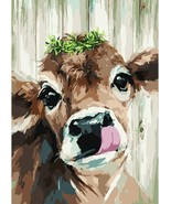 Paint-By-Number Kits for Adults - Cows - Includes Brushes, Paints and Nu... - £13.40 GBP