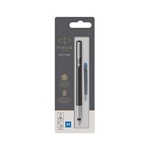 Parker Vector Stainless Steel Trim Fountain Pen with Medium Nib, Blister Pack -  - £16.40 GBP