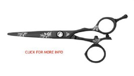 Washi Black Flower Swivel Thumb Hair Bun Cut Shears Scissors Beauty Barber Salon - $189.00