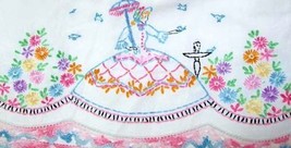 Southern Belle - Crinoline Lady pillowcase crochet & embroidery pattern LW1001   - $5.00