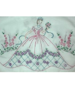 Southern Belle - Crinoline Lady pillowcase embroidery pattern V222   - £3.95 GBP