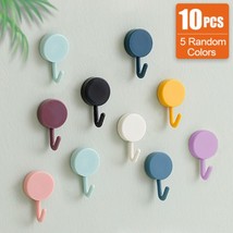 10Pcs Self Adhesive Wall Hook Strong Without Drilling Coat Bag Bathroom Door Kit - £39.32 GBP