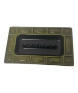 HAEGER 2001 USA  ASHTRAY AVOCADO GREEN BLACK  RETRO MOD 1970s ERA  STYLE... - $366.57 MXN