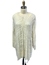 VTG Diane Freis Original Jacket XL Ivory Silk Heavy Beading Boho Evening... - $222.75