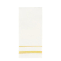 Disposable Guest Paper Fiber Towels White Gold Line Design Napkins 120pcs - £37.64 GBP