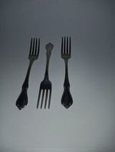 Lot Of 3 Oneida Oneidacraft Deluxe Chateue Dinner Forks Stainless USA 8&quot; - $11.62