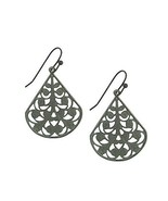 Graphite Tone Filigree Earrings [Jewelry] - £9.68 GBP