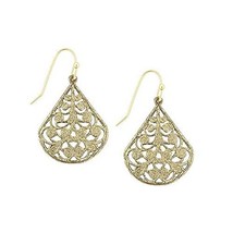 Gold Tone Cut Out Dangle Earrings [Jewelry] - $12.87