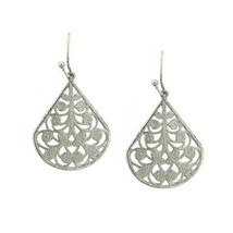 Silver Tone Cut Out Dangle Earring [Jewelry] - $241.27 MXN