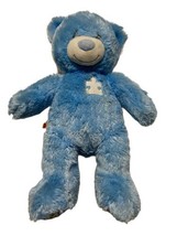 Autism Bear Build A Bear Plush~16&quot; Awareness Blue Puzzle Piece Colorful ... - £15.59 GBP