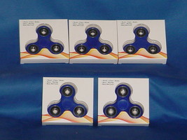 FIDGET HAND SPINNERS  Set of 5  BLUE High Quality BRAND NEW IN BOX - $4.94