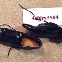 Men’s Banana Republic Shiny Black Dress Shoes Mens Size 8 Shoe Formal Wear - £31.96 GBP