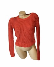 LAMade Jersey Knit Crew Neck Sweater Twizzler NWT New Small Red/Orange - $22.76