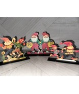 Fotoforms Christmas Santa’s &amp; Elves Acrylic Stand Ups Vintage Appeal Set... - $30.84