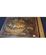Vintage sailing ship copper artwork [ART10204] - $736.94 MXN