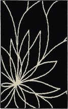 30 X 46-Inch Black/Ivory Garland Rug Grand Floral Area Rug. - £28.20 GBP
