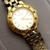 Vintage 90&#39;s Bulova Quartz T9 Watch Gold Made In Japan with New Battery.  - $74.79