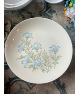 Vintage Town House Ironstone 5pc Blue Floral USA Dinner Plates 10&quot; MCM R... - $49.49