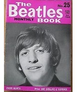 The Beatles Monthly Book Magazine No. 25 August 1965 Vintage - $16.00