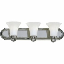 Polished Chrome Embossed Wall Bathroom Vanity Light Progress Lighting P3035-15 - £67.97 GBP