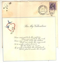 vintage Valentines card 1919 engraved heart interesting date - £11.02 GBP