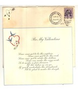 vintage Valentines card 1919 engraved heart interesting date - £10.96 GBP