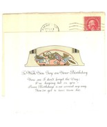 Joy Birthday vintage greeting card Vollard 1925 - €11,90 EUR