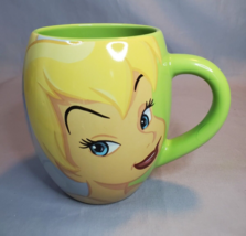 Disney Tinkerbell Dream Coffee Mug Cup Green Peter Pan Large Barrel Shape Tink - £17.37 GBP