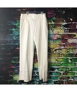 Nina Leonard Flat Front 8 Button Pants Size 4 White - £9.18 GBP