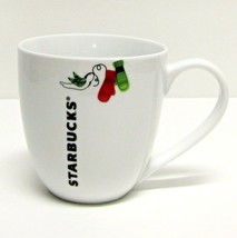 STARBUCKS COFFEE CO. 2011 13 oz WHITE CERAMIC HOLIDAY COFFEE CUP/MUG TEX... - $30.59