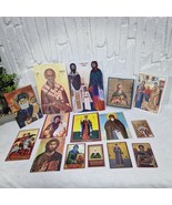 15 Vintage Icon Cards &amp; Prints Lot, Saints, Martyrs &amp; Blessings from Hol... - $79.75 CAD