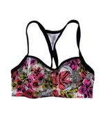 Victoria&#39;s Secret VSX Neon Floral Sports Bra 32C Underwire Racerback Ath... - £11.66 GBP