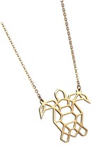 Turtle Gold Origami Jewelry - Gold Geometric 18 - $117.30