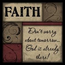 430F - Faith Plaque Wood Primitive Sign  - $9.95