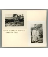 Vintage hand worked Xmas card CA garden seals photos - €12,07 EUR