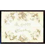 Victorian Tuck Christmas card die cut embossed apple blossom antique vin... - €12,07 EUR