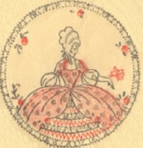 Crinoline Lady / Southern Belle Boudoir set embroidery pattern Mc1487 - $5.00