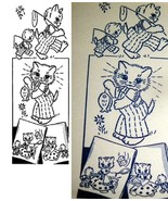 Kitten Fishing Family Towels embroidery pattern lw749  - $5.00
