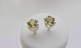 Montana Sapphire Earrings in Premuim 6 prong 925 Sterling settings Green... - £37.34 GBP