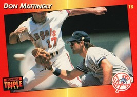1992 Donruss Baseball Triple Play #159 Don Mattingly - £1.36 GBP