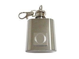 Letter O Etched Monogram 1 Oz. Stainless Steel Key Chain Flask - $29.99