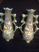 antique Jugendstil  french pair of vases . Marked bottom - $159.00