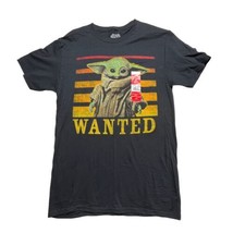Star Wars Shirt Mens Small Grogu The Mandalorian Baby Yoda Wanted Black ... - $18.14