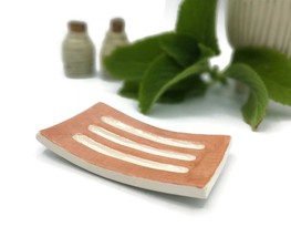 clay soap saver for shower, sustainable gifts for mom, sponge holder pottery - £34.47 GBP